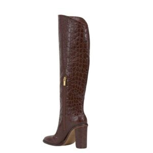 Vince Camuto Womans Size 8.5 Crocodile Print Leather Pendaire Knee High Boots